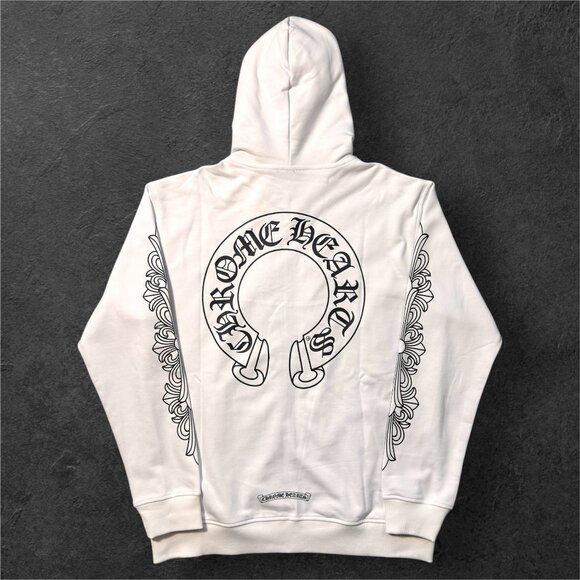Chrome Hearts White Zip Up Hoodie NEW - Picture 2 of 8